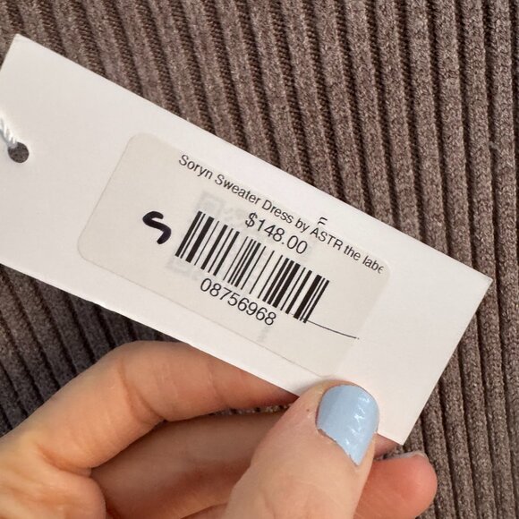 ASTR The Label Soryn Sweater Midi Dress, taupe, size small - Picture 5 of 7